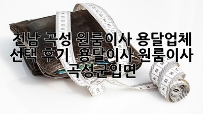 전남 곡성 원룸이사, 용달업체 선택 후기! 📦✨ #용달이사 #원룸이사 #곡성군입면