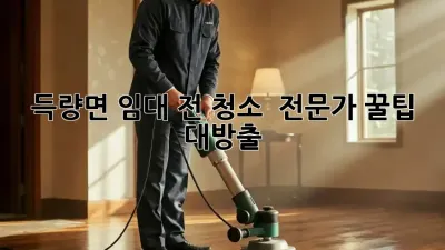🏠 득량면 임대 전 청소, ✨ 전문가 꿀팁 대방출!