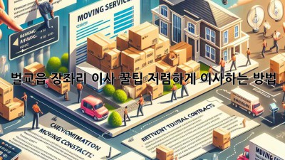 벌교읍 장좌리 이사 꿀팁🍯: 저렴하게 이사하는 방법!